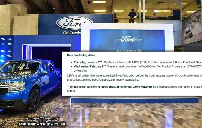 🛑 Dealer Memo: Ford Will Suspend New Maverick Ordering Until This Summer