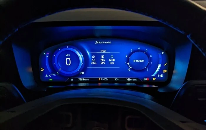 Full digital gauge cluster from Ford Escape swap into Maverick